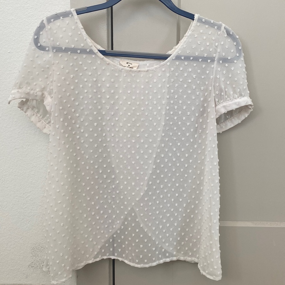 Size M sheer white blouse